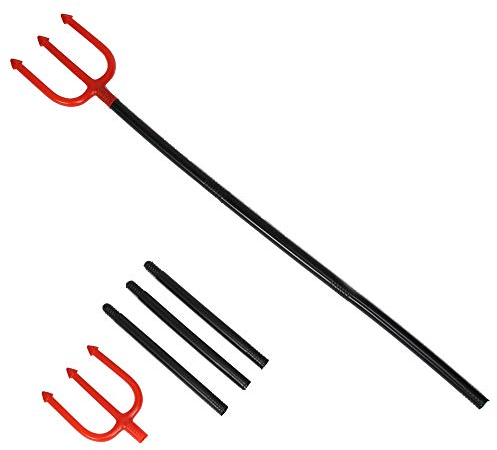 Teufelsgabel rot schwarz Forke Gabel Fasching Dreizack 100 cm zum Teufel Kostüm