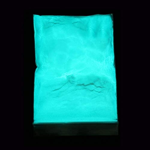 Brrnoo Fluoreszierendes Pulver, 100 g, Lumineszenzpigmente, Phosphoreszierende Farbe, DIY Pigment, Nagellackbeschichtung, Nachtleuchtendes Pulver