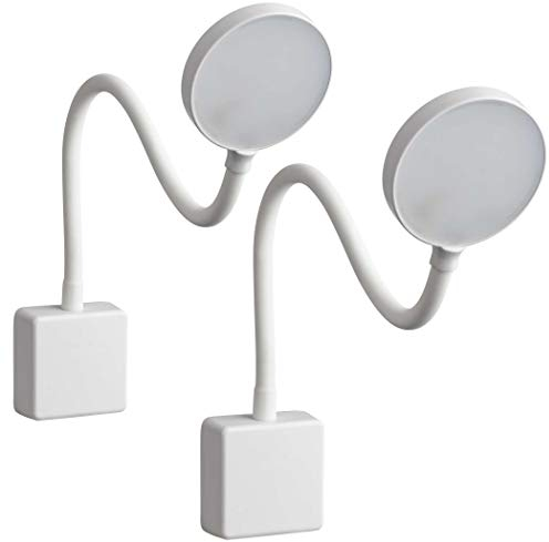 SEBSON LED Steckdosenlampe dimmbar weiß - 2er Set - Leuchte für die Steckdose 4W, Steckerleuchte flexibel neutralweiß 4000K, Leselampe, Nachtlicht