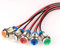 Gebildet 5Pcs 10mm 230VAC LED Metall Anzeigelampe Wasserdichte Signallampe (Grün Orange Rot Blau Weiß 5Pcs)