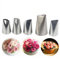 Chikanb 5 Pezzi Ugelli per Tubazioni in Acciaio Inox, Fai da Te per Decorazione di Torte, Set di Attrezzi per Pasticceria per Grande Fiore di Rosa, Professionali Cupcake da Kit di Ugelli, Argento