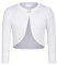 trudge Mädchen Strickjacke Bolero Basic Kinder Cardigan Kurz Bolerojacke lang Ärmel Schulterjacke Bolerojäckche Festlich Shrug Top kurz Zum Kommunionkleid Taufkleid Weiß 120