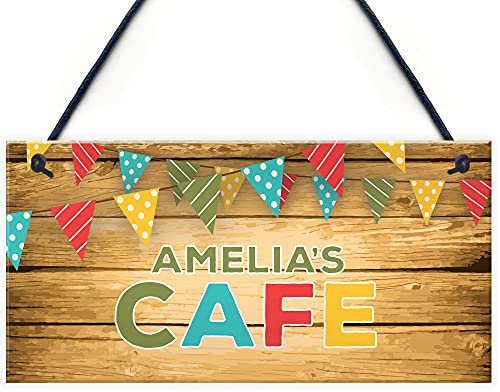 RED OCEAN Gift For Daughter Son Playroom Sign Personalised Cafe Sign Playhouse Plaque Home Decor