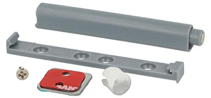Gedotec Magnet-Druckschnapper Kunststoff Automatik-Schnapper Push-to-Open Türöffner Grau - SLIM | Türschnapper stark | Drucköffner für Schranktüren | 4 Stück - Möbelschnäpper Schublade & Schranktüren