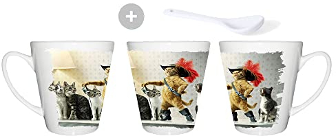 MERCHANDMANIA TAZA CONICA el gato con botas aventurero heroe cuentos conic mug.