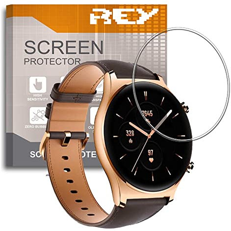 REY Pack 6X Pellicola salvaschermo per Honor Watch GS 3, qualità Premium