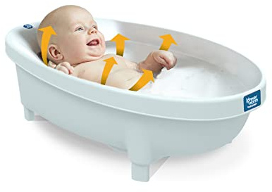 Aquascale Forever Warm by Baby Patent, White - Baby Bath - Similar Concept to a hotwater Bottle, Fill The Compartment and This Will Keep The Bath Water Warmer for Longer. Innovative Design.
