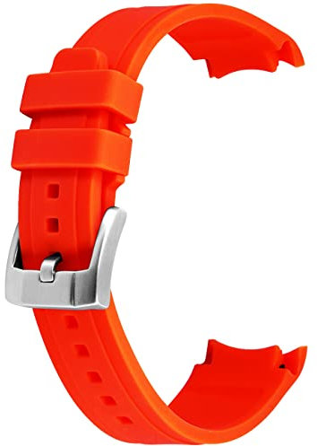 YISIWERA 20mm Premium Crafter rot Silikon Uhrenarmband Universal gebogene Ende Gummi Uhrenarmband Armband gebürstetem Edelstahl Dornschließe für Männer Frauen
