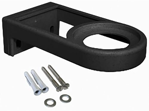 Haas Wandhalterung schwarz mit Schrauben und Dübel für die Verstärkung des Ausgussbeckens