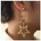 Cimenexe Böhmische Stern Baumeln Ohrringe Gold Stern Ohrringe Hohl Stern Baumeln Ohrringe Lang Dreifach Stern Ohrstecker Schmuck Für Frauen Und Mädchen