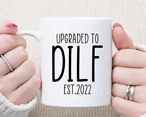 Kaffeebecher Upgrade Auf Dilf, Erwartungsvater, Neuer Vater, Vatertag, Babyparty, Für Papa, Für Papa Keramik Tasse Retro Kaffee Tasse Einfache Geschenk Tasse 330 Ml