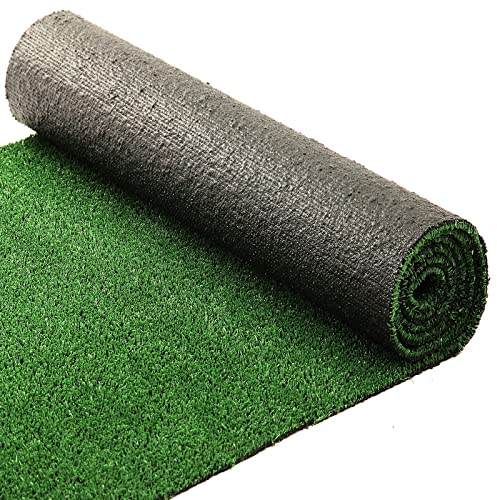 Floordirekt Kunstrasen Spring - Rasenteppich Outdoor - Kunstrasenteppich für Garten, Balkon & Terrasse - Rollrasen Meterware - UV-beständig & wetterfest - (200 x 500 cm, 10mm, Grün)
