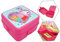 HOVUK Peppa-Pig - Lonchera de 14 cm, recipiente de plástico apto para alimentos, apto para microondas y lavavajillas, caja de sándwich para niños y niñas de 3 años