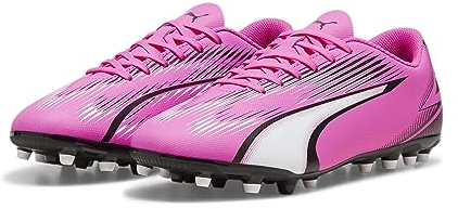 PUMA Ultra Play MG, Soccer Shoe Uomo, Poison Pink White Black, 42.5 EU