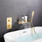 Wasserfall Badewannenarmatur, Wannenarmatur Mit Handbrause,Einhebel Wannenmischer,Wasserfall Wannenbatterie Mit Brausegarnitur,Messing Duscharmatur Mit Brause for Dusche Badewanne,Wandmontiert