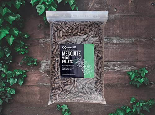 Exstream Barbacoa Mesquite 1 litro (aproximadamente 730 g) Pellet para uso con parrilla Ninja Woodfire – Bolsas resellables