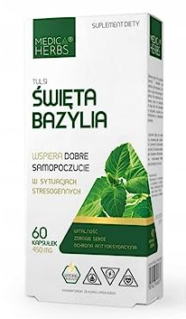 Medica Herbs - Heiliges Basilikum - Extrakt aus den Blättern von Ocimum tenuiflorum - fördert das Wohlbefinden - Vitalität - ein gesundes Herz - für Frauen - für Männer - Nahrungsergänzungsmittel