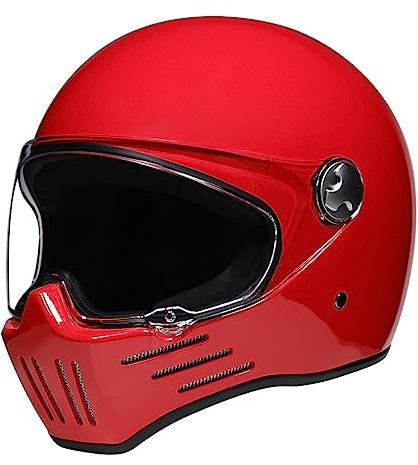 Woljay Vintage Full Face Motorcycle Helmet Helmets Jet Moto Cruiser Scooter Unisex Adult DOT Approved