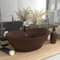 HIGSOSE Lavabo con Troppopieno Marrone Opaco 58,5x39cm Ceramica Lavabo da Esterno Lavandino da Appoggio Lavabo Appoggio Lavatoio Ceramica Lavatoio da Esterno Lavabo da Appoggio Ovale Arredo Bagno