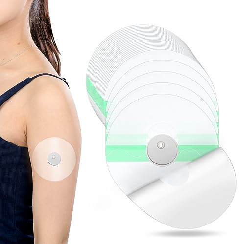 YOUSHARES Freestyle Libre 3 Sensor Patches - 40 Packs Freestyle Libre 3 Sensor Covers Waterproof, Adhesive Patches, Transparent Tape Libre 3 Sensor Stickers