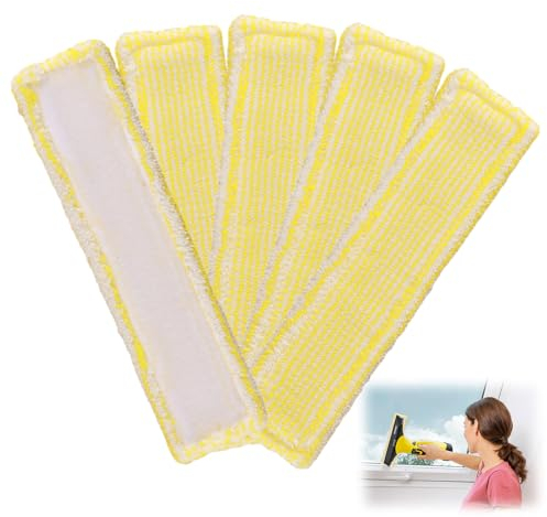 5 pezzi per aspirapolvere per finestre Kärcher WV2 WV5 WV6 Plus Prime Indoor, per detergente Kärcher di ricambio in microfibra di ricambio per Kärcher