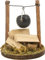 FADEDA Lagerfeuer mit Kessel/Höhe:6 cm/handbemalt/detailgetreue Krippen Figuren - Weihnachten Tisch Dekoration Krippe Zubehör