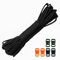 30m Cord Paracord 550 4mm Cuerda Paracord 7 Hebras Cuerda de Nylon Cuerda de Paracaídas Carga para Acampar, Al Aire Libre, Bricolaje MAX 250 kg Carga de Rotura (4mm*30M, Negro)