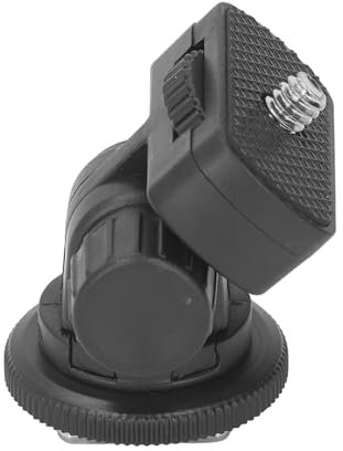 Adaptateur de Griffe Porte-Accessoires avec Trou de Vis 1/4, Inclinaison à 180 Degrés Antidérapant, pour Appareils Photo, Caméscopes, Téléphones Intelligents, Lampe Vidéo