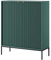 BETTSO - Kommode - mit hohen Beinen - 125 cm hoch - Mehrzweckschrank - Schrank Schlafzimmer - für Wohnzimmer, Schlafzimmer - 2-türig - Modern, Glamour - Grün - mit goldenen Beinen