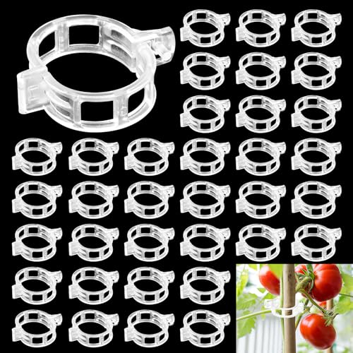 Weysoo 200 Stück Pflanzenclips, Wiederverwendbar Tomaten Klammern, Weiß Pflanzenklammern für Kletterpflanzen, Rankhilfe für Tomaten, Gurken, Blumen, Peas, Paprika und andere Rankpflanzen