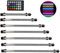 Submersible Aquarium Light Underwater RGB Multicolour LED Lights Waterproof Lamp for Fish Tank with Remote Control (18cm)