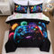 NTBED Spielkonsolen-Bettwäsche-Set für Jungen, Mädchen, Kinder, Weltraum-Universum, Gaming, leichte Mikrofaser, Gamer-Bettwäsche-Set (mehrfarbig, 5-teilig)