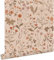 papier peint fleurs des champs rose terracotta 0,53 x 10,05 m - ESTAhome