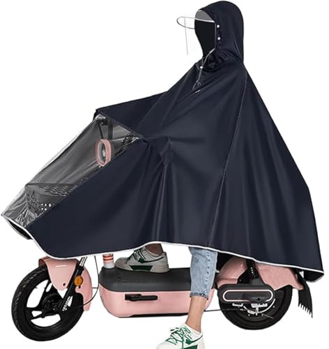 Fayemint 1 Pièces Imperméable à l'eau Cyclisme Capes, Léger Pluie Poncho Vélo, Unisexe Poncho Vélo, avec Chapeau, pour Bicyclettes, VTT, Vélos Électriques