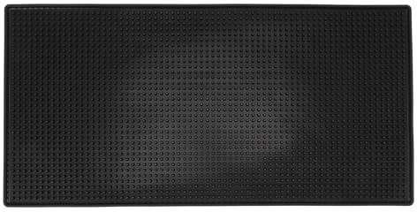 Tapis de Bar Noir Tapis de Bar en PVC Tapis de Service de Bar, Tapis de Bar à Café Noir Tapis de Déversement pour Comptoir, Tapis de Tasse de Déversement de Service Rectangulaire Verre(60x30cm)