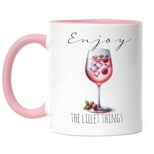 Hey!Print Enjoy the Lillet Things Glas Lillet Tasse Rosa - Party Highlight