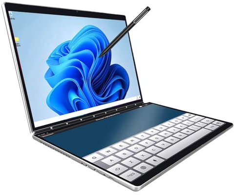Bewinner Laptop Doppio Touchscreen da 13,5 Pollici, Laptop Tablet 2 in 1 Pieghevole da 180 Gradi, Notebook Ultrabook HD 2256 X 1504, Tastiera Virtuale, per Alder (Spina UE 16G+256G