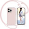 Nupcknn Coque pour iPhone 16 Pro avec Cordon, Liquide Silicone Coque Collier Réglable Téléphone Étui Portable Lanyard Case Protection Complète Cover de iPhone 16 Pro