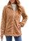 Zetieny Felpa Donna con Cappuccio Cappotto in Pile Invernale Zip Teddy Giacca Leggero Hoodie Manica Lunga Felpa Autunno Invernale Sweatshirt Cardigan Casual Outwear con Tasche