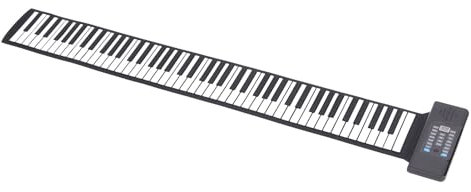Pianoforte Arrotolabile a 88 Tasti Tastiera per Pianoforte Flessibile con Rotazione Manuale Tastiera Musicale Elettronica Flessibile Pianoforte 100‑240V (Spina europea)