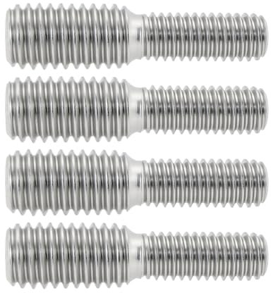 Be In Your Mind Lot de 4 Boulons à Vis Filetés à Double Extrémité M6 à M8 30 Mm en Acier Inoxydable 304 Adaptateur Réducteur de Filetage Mâle à Mâle pour Quincaillerie de Meubles (M6 X M8 X 30 Mm)