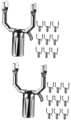 Sosoport 2 Sätze Stützstange Planzständer Obstbaumzubehör Baumbegradigungsstütze Markierungspfähle Für Bäume Obstbaumzweige Baumstütze Baumstützgabelkopf Schmiedeeisen Silver 10 Stück * 2