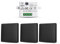 HYHIOTS Interruttore senza fili, 3 interruttori di illuminazione senza batteria, cavo con trasmettitore e controller RF433 10A 240V (kit 3 vie)