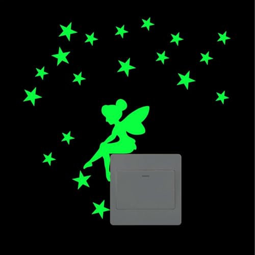 Stickers Muraux pour Chambre | Stickers Muraux Interrupteur Lumineux Animal/Fée - muraux à motif animal, décoration de la maison d'art mural avec interrupteur de lumière créatif