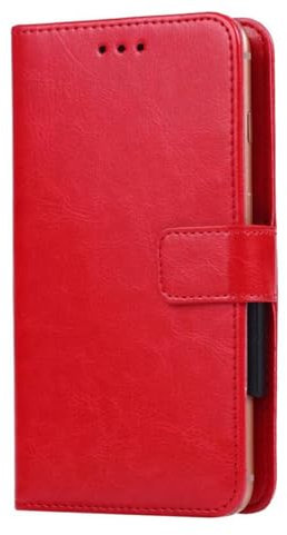 BMPNLSZ Cover Flip per Brondi Amico Vero 4G, Pieghevole Portafoglio Custodia in pelle Borsa Smart Bumper Case Slot per schede Chiusura Copertura Antiurto Protettiva per (5,7) - rosso-XHDSXT