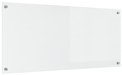 Kangmusi Kitchen Splashback Clear 110x50x0.6 cm Toughened Glass, Transparent, 42001293