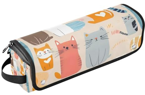 WDdZzyy Boho Style Cats Colorful Safari 2 in 1 Hair Tools Organizer with Iron Mat Waterproof Hair Tools Travel Organizer for Hot Tools Curling Iron Flat Irons Hair Volumizer Styler, Boho Style Cats
