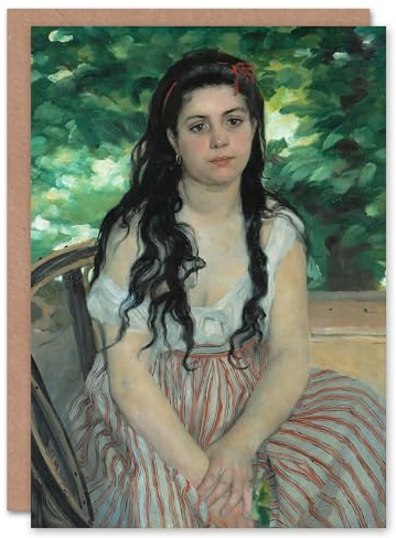 Artery8 Pierre Auguste Renoir Art Card In the Summer Girl Portrait
