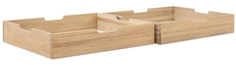 Ehrenkind® Doppelschublade für Familienbett Plano | Eichenholz geölt | Praktischer Stauraum unter dem Bett | FSC®-Zertifiziert | Made in Europe