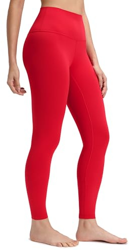 CRZ YOGA Women's Butterluxe Yoga Leggings 28'' - High Waisted Workout Gym Leggings Buttery Soft Yoga Pants Aurora Red 10